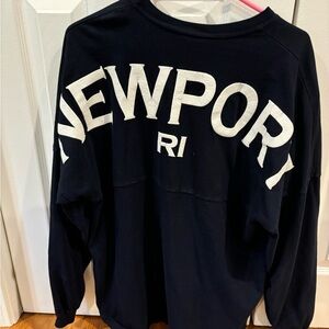 Newport, RI spirit long sleeve, dark navy, size medium